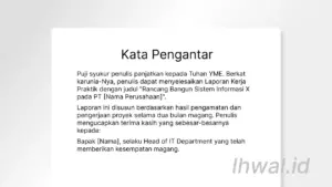 Contoh Kata Pengantar Magang atau PKL