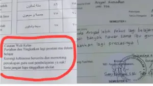 Contoh Catatan Wali Kelas Semester 1 di Rapor