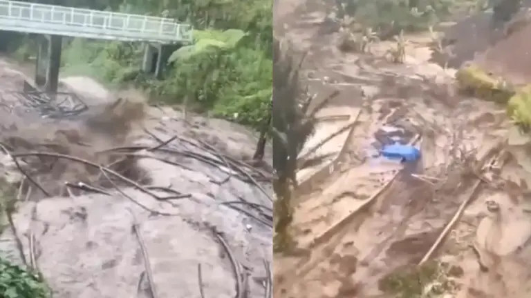 Detik-Detik Banjir Bandang di Guci Tegal