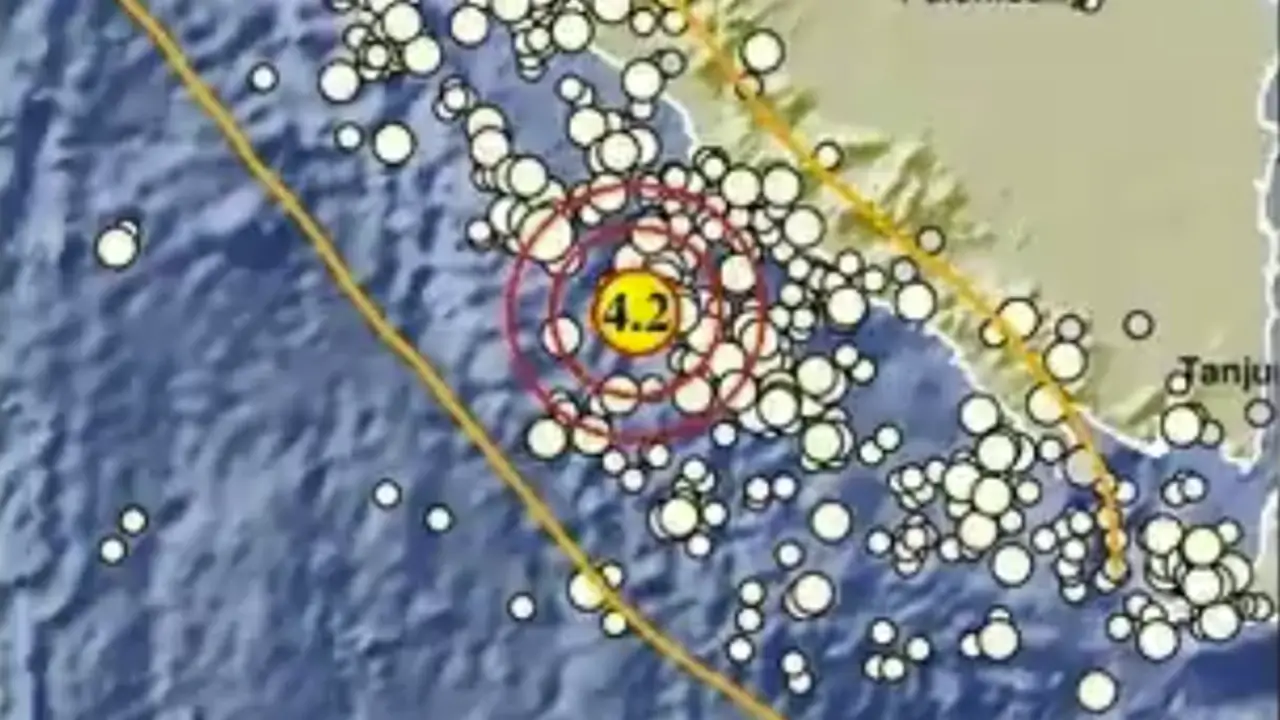 Gempa M 4,2 Guncang Wilayah Enggano Bengkulu Hari Ini