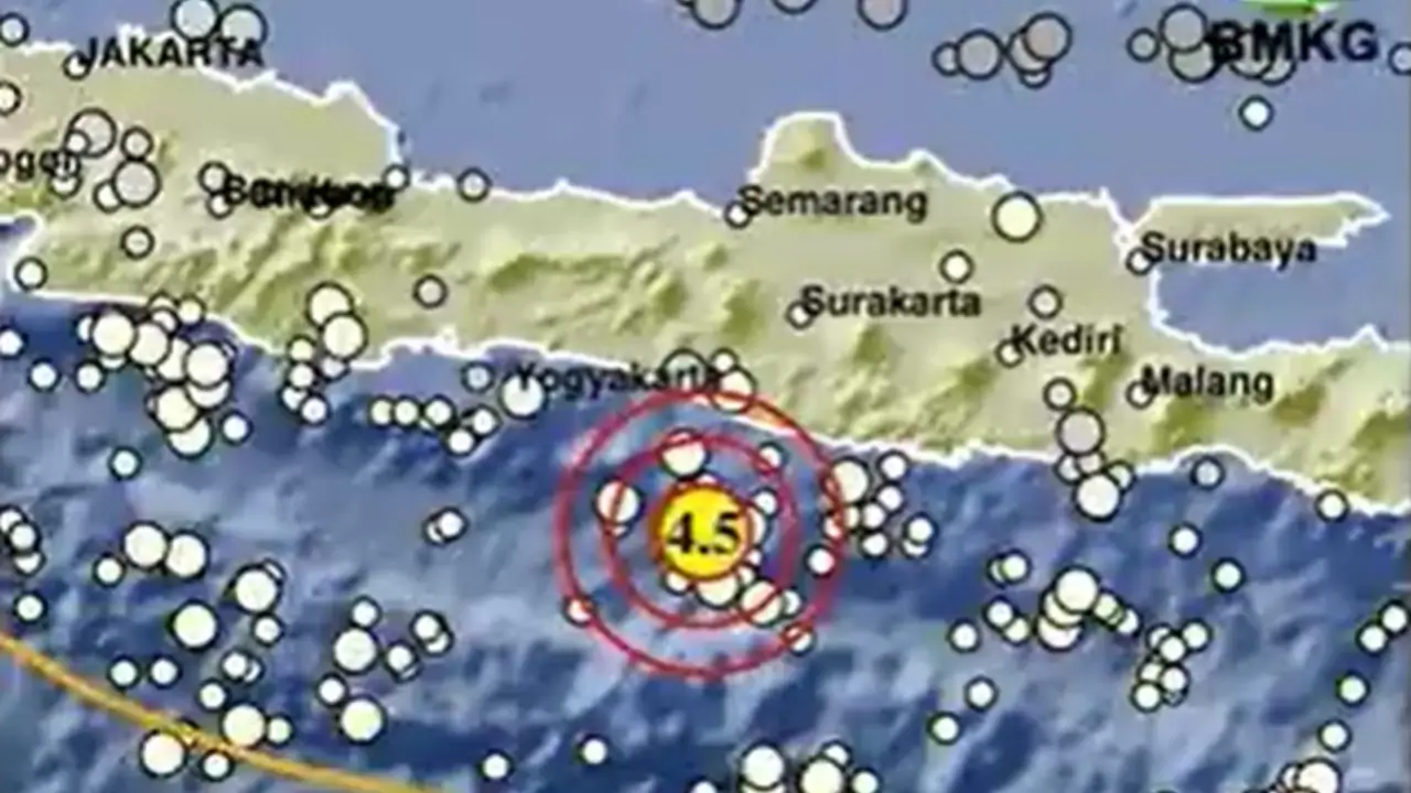 Gempa M 4,5 Guncang Gunungkidul