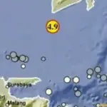 [BMKG] Titik Pusat Gempa M 4,9 di Tanah Laut Kalimantan Selatan