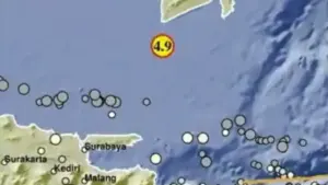 [BMKG] Titik Pusat Gempa M 4,9 di Tanah Laut Kalimantan Selatan