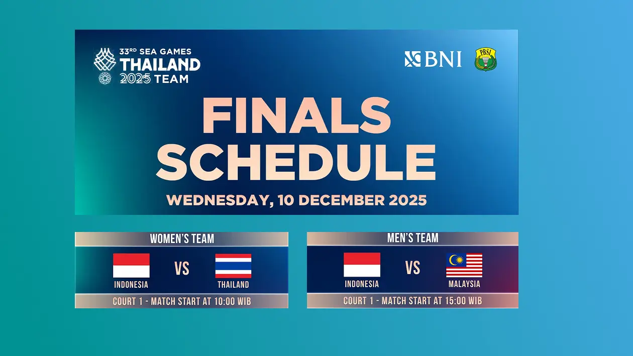 Jadwal Final Bulu Tangkis SEA Games 2025 Beregu Putra dan Putri Jadwal Final Bulu Tangkis SEA Games 2025 Beregu Putra dan Putri