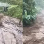Video Viral Banjir Bandang di Guci Tegal Sapu Ribuan Pipa Air Panas Milik Hotel