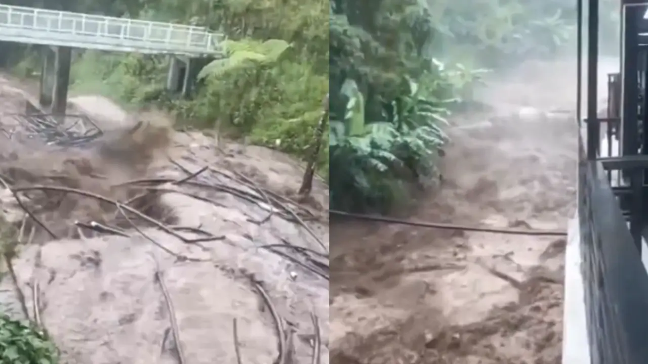Video Viral Banjir Bandang di Guci Tegal