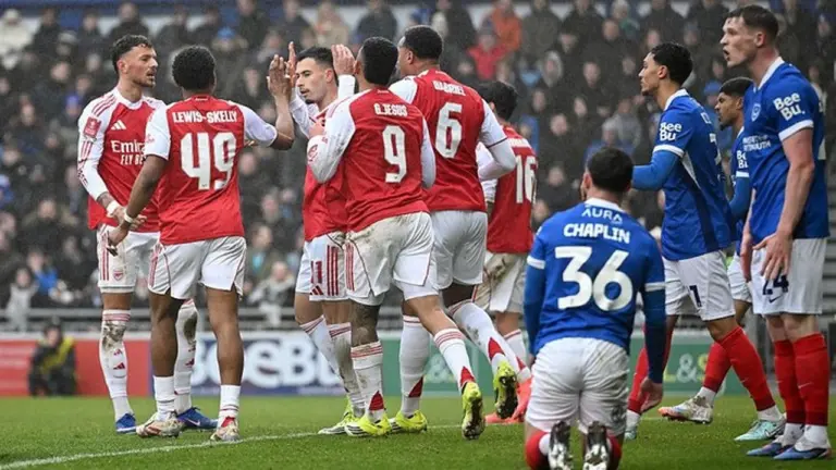 Piala FA: Arsenal Taklukkan Portsmouth 4-1, Arteta Akui Perlawanan Sengit The Pompey