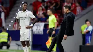 Derby Madrid Memanas: Simeone Minta Maaf ke Vinicius Junior Usai Adu Mulut di Lapangan